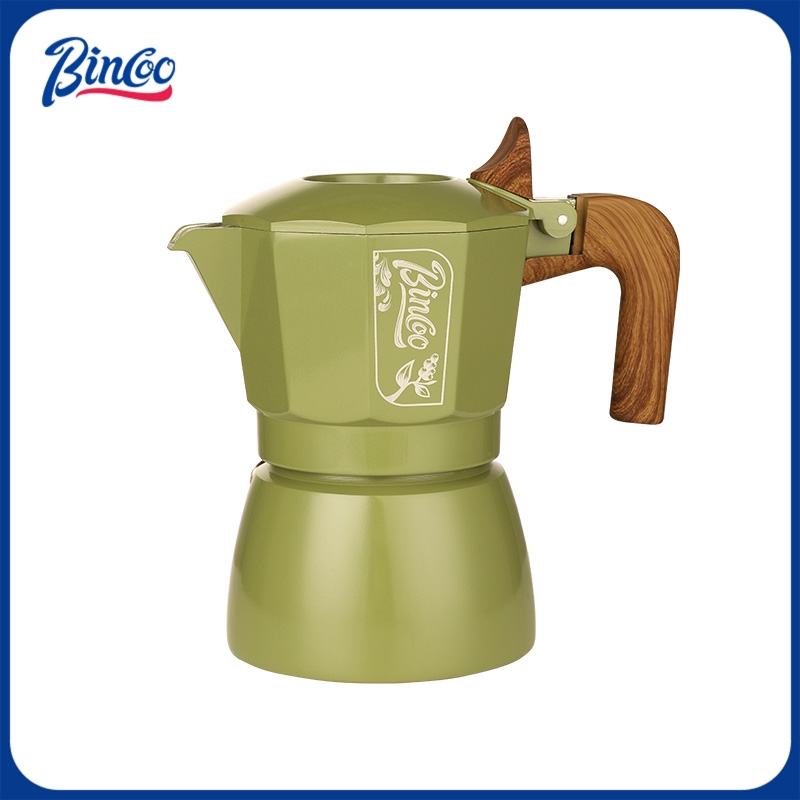 Coffee Equipment Set - ชุดหม้อต้มกาแฟมอคค่าพ็อต Bincoo พรีเมียม 6 สีให้เลือก ระบบวาล์วคู่