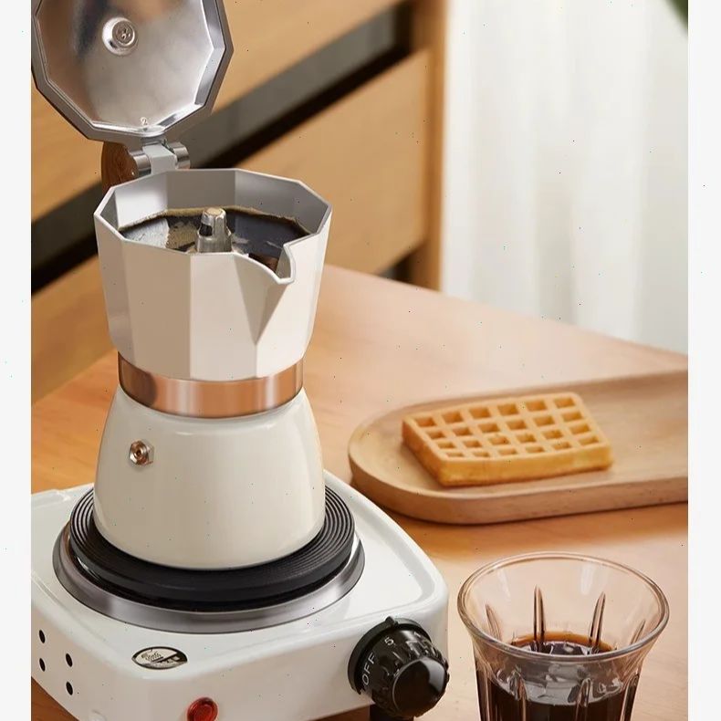 Coffee Equipment Set - หม้อโมก้าพ็อตแบบก้นกลม วาล์วเดี่ยว เครื่องชงกาแฟขนาดเล็กสำหรับใช้ในบ้าน ชุดเครื่องชงกาแฟแบบดริป อุปกรณ์ชงเอสเพรสโซ