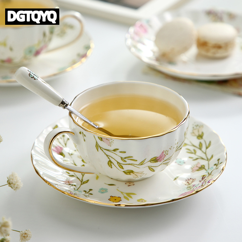 ชุดถ้วยกาแฟเซรามิกวินเทจลายดอก - Coffee Equipment Set บทวิจารณ์และราคา