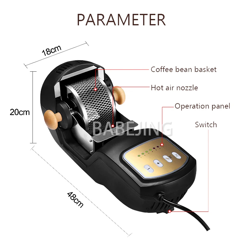 อุปกรณ์คั่วกาแฟไฟฟ้าแบบลมร้อนส - Coffee Equipment Home บทวิจารณ์และราคา