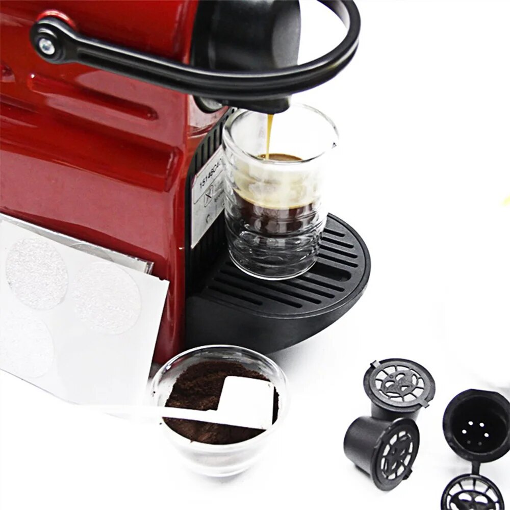 4 ชิ้นแคปซูลกาแฟแบบใช้ซ้ําได้ถ - Coffee Equipment Set บทวิจารณ์และราคา