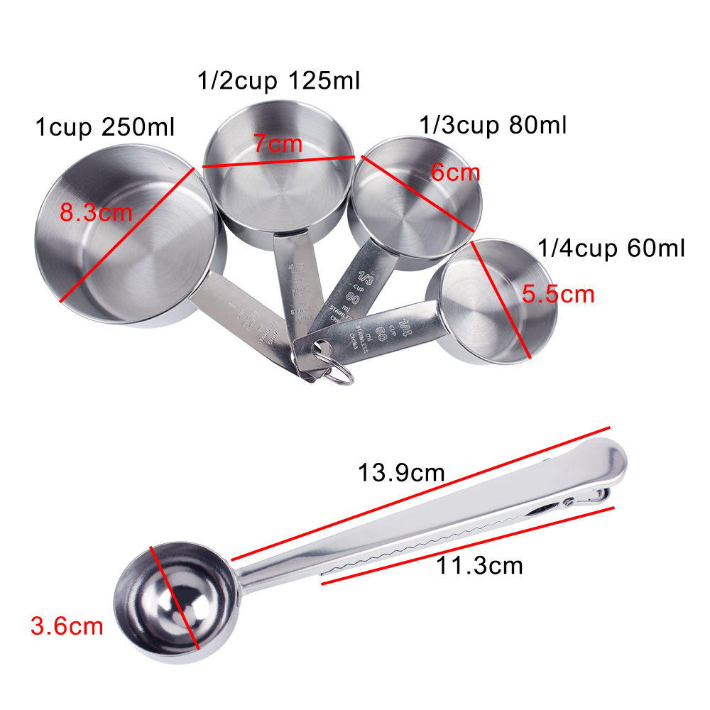 STACKABLE วัดถ้วยและช้อนชุดเคร - Coffee Equipment Set บทวิจารณ์และราคา